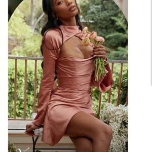 Toira Long Sleeve Satin Corset
Minidress